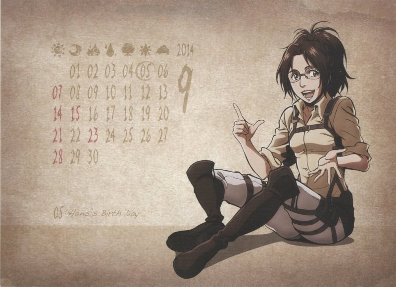 Calendar Shingeki no Kyojin 2014-2015